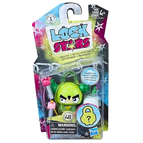 Hasbro Lock Stars Serie 1 Sammlerstück, Miniatur, 7 cm, Spielzeugfigur, Lock-On-Clip mit Zubehör, Kaktus von Hasbro