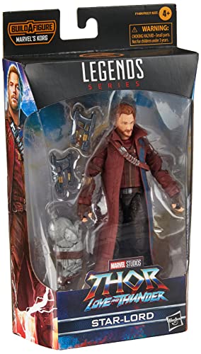 Marvel Hasbro Legends Thor: Love and Thunder 15 cm große Star-Lord Action-Figur, 2 Accessoires, 1 Build-A-Figure Element, Multi (F1409) von Marvel