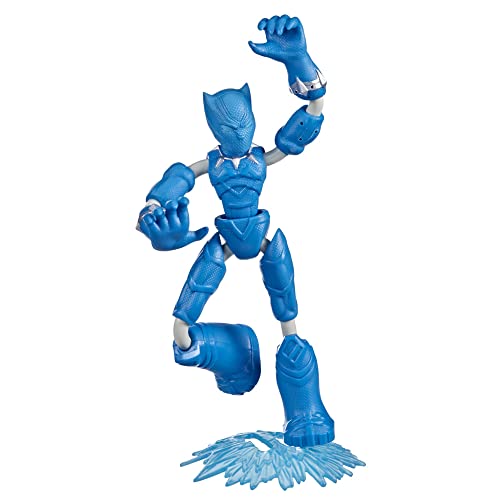 Hasbro Marvel Avengers Bend and Flex Missions Black Panther EIS-Mission, 15 cm große biegbare Figur für Kinder ab 4 Jahren, F4015, Multi, One Size von Marvel