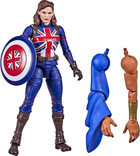 Hasbro Marvel Legends Series 15 cm große Captain Carter Figur mit Premium-Design, 1 Accessoire und 2 Build-A-Figure Teilen, F0331, Multicolor von Marvel