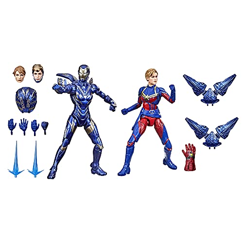 Marvel Hasbro Legends Series 15 cm große Captain Rescue Armor Figuren 2er-Pack, Infinity Saga, Premium-Design und 12 Accessoires, F0190, Mehrfarbig von Marvel