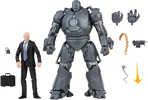 Marvel Hasbro Legends Series 15 cm große Obadiah Stane und Iron Monger Figuren 2er-Pack, Infinity Saga, Premium-Design und 8 Accessoires, F0218, Multi von Marvel