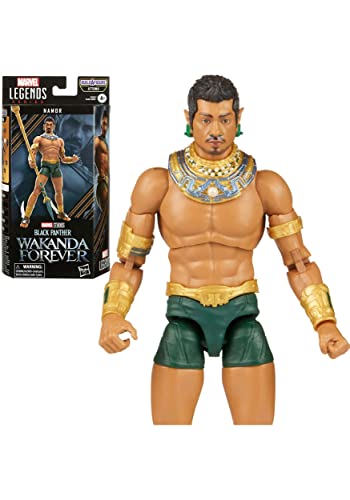 Marvel Hasbro Legends Series Black Panther Wakanda Forever, 15 cm große Namor Figur, 3 Accessoires, 1 Build-A-Figure Element von Marvel