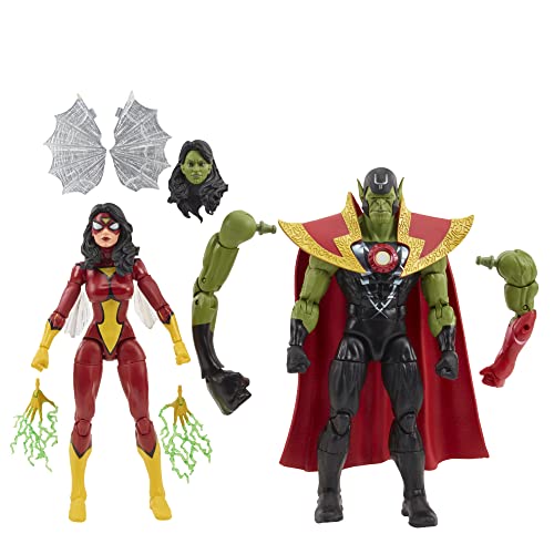 Marvel Hasbro Legends Series Skrull Queen und Super-Skrull, Avengers 60th Anniversary, 15 cm große Action-Figuren zum Sammeln von Marvel