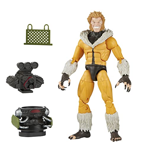 Marvel Legends Series X-Men Sabretooth, 15 cm große Action-Figur zum Sammeln, 3 Build-A-Figure Elemente von Marvel