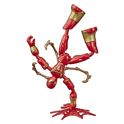 Spider-Man Marvel Bend and Flex Iron Figur, 15 cm große biegbare Figur, enthält Effekt-Accessoires, ab 6 Jahren von SPIDER-MAN