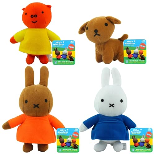 Hasbro Miffy's Adventures Big and Small - Sprechende Plüschtiere Set von allen 4 - Miffy, Melanie, Grunty & Snuffy von Hasbro