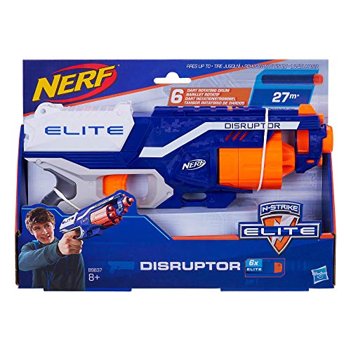 NERF Hasbro B9837EU40 B9837EU4 - N-Strike Elite Disruptor Spielzeugblaster, mit Trommelmagazin, 22.5x32x7.5cm von NERF