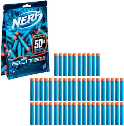 Hasbro Nerf Elite 2.0 50er Dart Nachfüllpackung – 50 Nerf Elite 2.0 Darts – kompatibel mit Allen Nerf Blastern, die Elite Darts verwenden von Hasbro