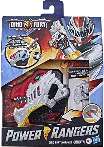 Power Rangers Dino Fury Morpher Elektronisches Spielzeug mit Lichtern, Sounds und Dino Fury Schlüssel Inspiriert Serie von Power Rangers