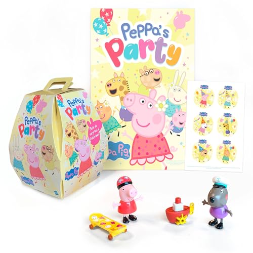 Hasbro Peppa Pig Überraschungsbox mit Figuren, Aufklebern und Poster, ab 4 Jahren von Hasbro