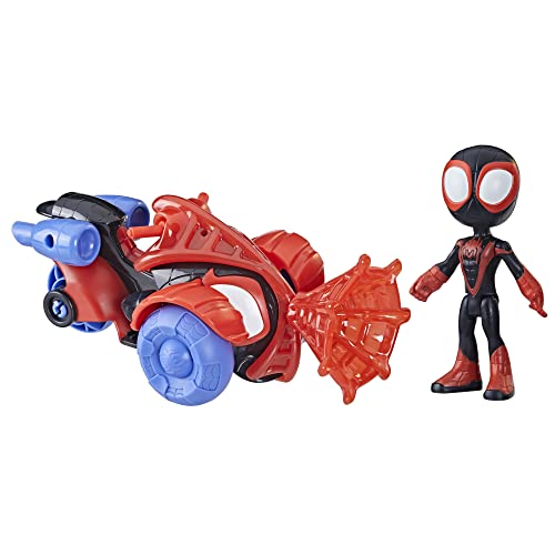 Hasbro Spidey und seine fantastischen Freunde Techno-Racer Fahrzeug Miles Morales mit Zubehör F7455 von Spidey and his Amazing Friends