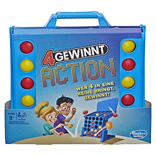 Hasbro E3578100 4 gewinnt Action, temporeiches Kinderspiel von Hasbro Gaming