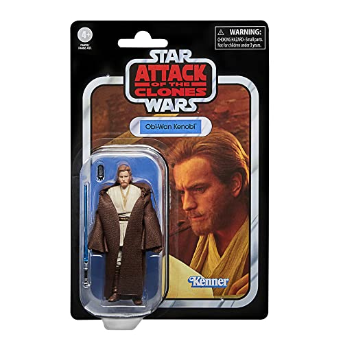 Hasbro Star Wars F4492 Vintage Collection Obi-Wan Kenobi Toy VC31 Star Wars: Attack of The Clones Action-Figuren, Toys Kids 4 and Up, Mehrfarbig von Star Wars