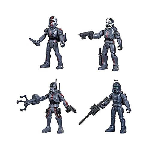 Star Wars Mission Fleet Klonkommando-Action 6 cm große Action-Figuren 4er-Pack mit Mehreren Accessoires, Spielzeuge für Kids ab 4 Jahren von Star Wars