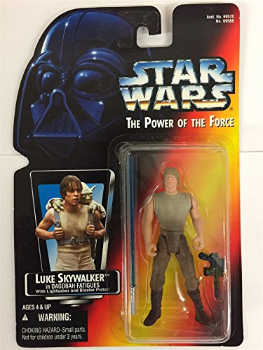 Hasbro Star Wars POTF2 Figur Red Card US Luke Skywalker Dagobah Long Lightsaber Variante von Hasbro