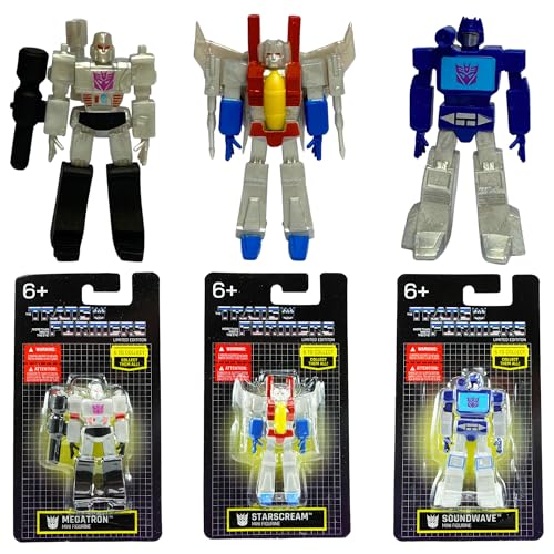 Hasbro Transformers Decepticons Miniatur-Actionfigur, limitierte Auflage, 6,5 cm, 3 Stück, Megatron, Starscream und Soundwave von Hasbro