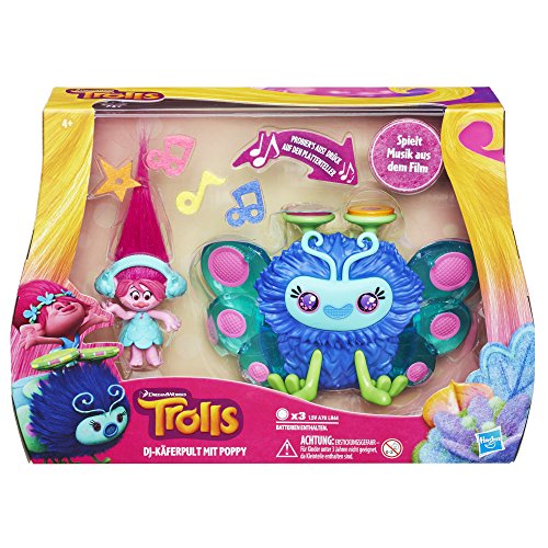 Hasbro Trolls B9885100 - Trollstadt DJ-Käferpult mit Poppy Spielset von Hasbro