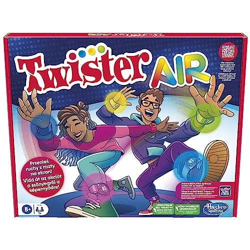 Hasbro Twister Air, Twister-Spiel mit App und erweitertem Reality, kombinierbar mit intelligenten Geräten, Gesellschaftsspiele, Alter: ab 8 Jahren von Hasbro Gaming