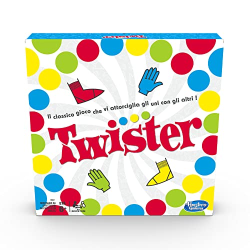 Hasbro Gaming 315-98831456 Twister (Spiel in der Box Version 2020 auf Italienisch), Single, Mehrfarbig, 3 von Hasbro Gaming