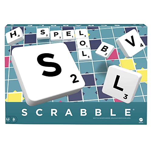 Mattel Games Scrabble Original, Niederländische Version, Gesellschaftsspiel, Brettspiel, Familienspiel, Design kann variieren, ab 10 Jahren, Y9599 von Mattel Games