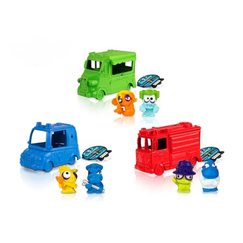 Hasbro Zomlings in The Big Town Serie 5 Set mit 3 Zom Mobiles - Feuerwehrauto, Eiswagen & Polizeiauto von Hasbro