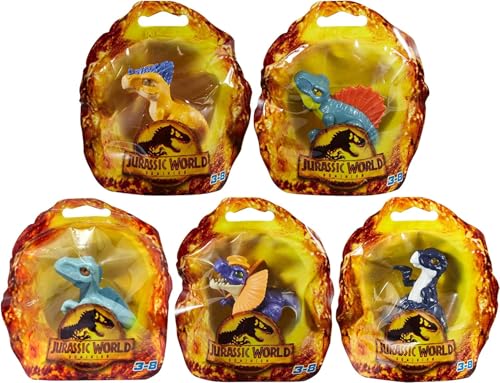 Jurassic World Baby Dinosaurier 6,3 cm Actionfiguren - Set mit allen 5 Stück von Hasbro