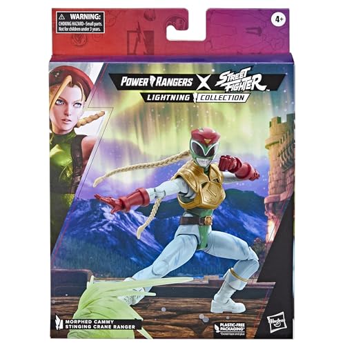 Lightning Collection Power Rangers X Street Fighter Morphed Cammy Stinging Crane Ranger Actionfigur von Hasbro