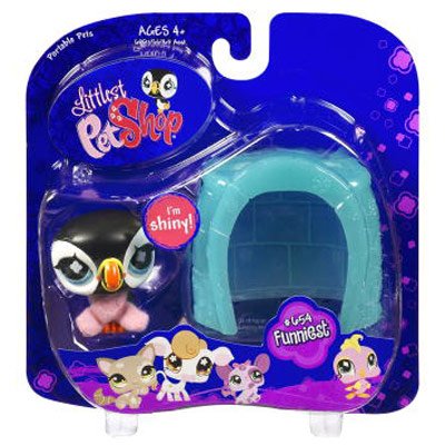 Littlest Pet Shop - Portable Pets - Funniest - Papageientaucher #654 - mit Haus/Vogel von Hasbro