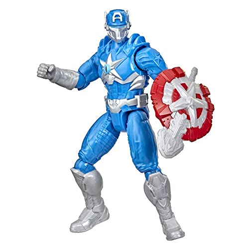 Marvel Hasbro Avengers Mech Strike Monster Hunters Captain America, 15 cm große Action-Figur, Spielzeug für Kinder ab 4 Jahren, Multi, Einheitsgröße, F4424 von Marvel