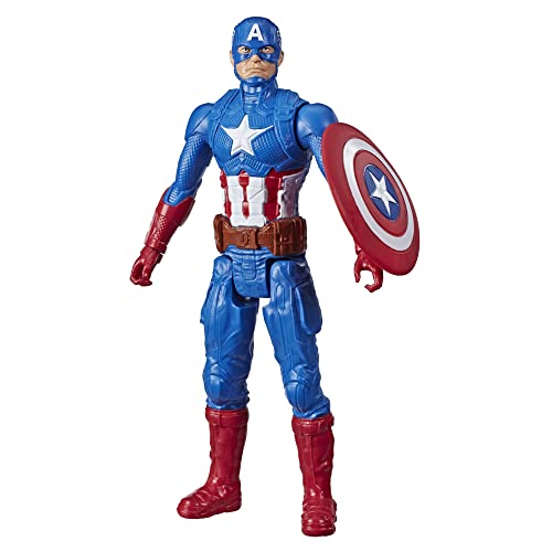 Marvel Avengers Titan Hero Serie Blast Gear Captain America Action-Figur, 30 cm großes Spielzeug, für Kinder ab 4 Jahren, Blau von Marvel