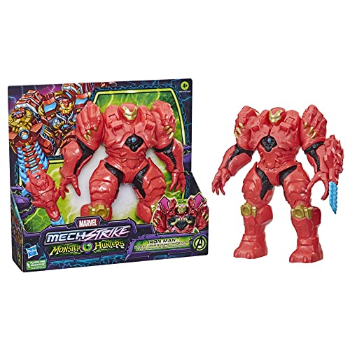 Marvel Hasbro F5073 Avengers, Mech Strike, Monster-Jäger-Anzug, Iron Man, Spielzeug, 20 cm große Deluxe-Figur, ab 4 Jahren, Mehrfarbig von Hasbro