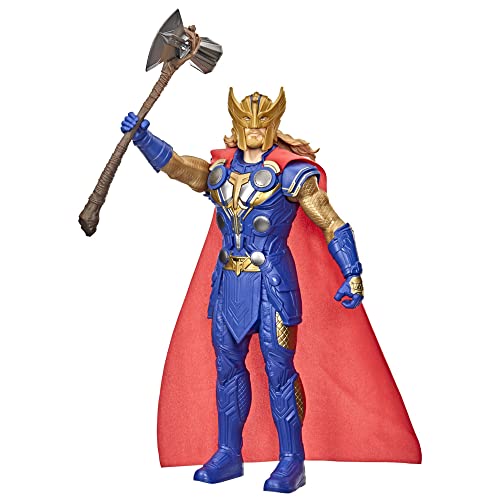 Marvel Studios' Thor: Love and Thunder Stormbreaker Strike Thor Spielfigur, elektronische Figur 30 cm, Kinder ab 4 Jahren von Marvel