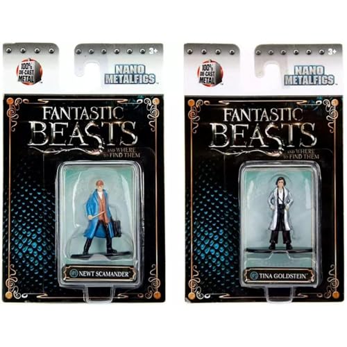 Mattel Fantastic Beasts Nano Metalfigs - Newt Scamander & Tina Goldstein Diecast Metal Miniaturfiguren - Doppelpack von Hasbro