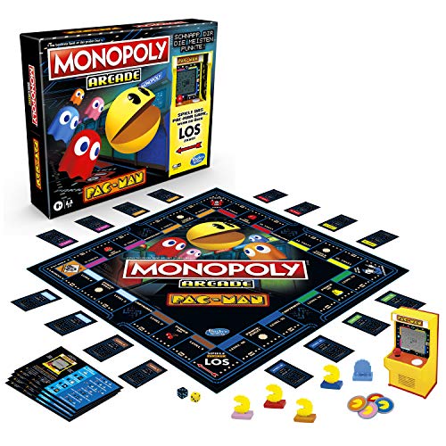 Monopoly Hasbro Arcade Pac Brettspiel für Kinder ab 8 Jahren, inklusive Bank- und Arcade-Automat von Monopoly