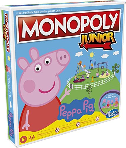 Monopoly Junior: Peppa Pig Edition, Brettspiel für 2 – 4 Spieler, Indoorspiel für Kinder ab 5 Jahren von Monopoly