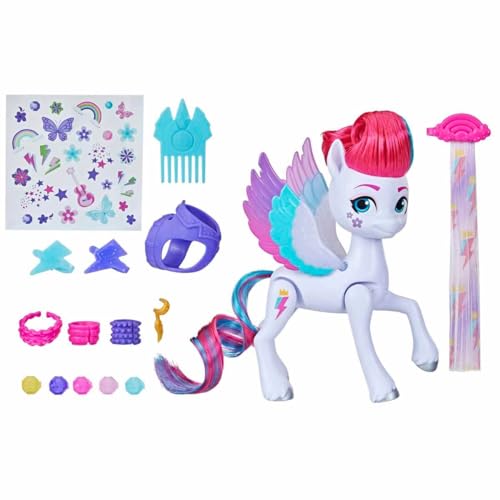 My Little Pony Puppen Zipp Storm Wing Surprise, 5.5 Inch My Little Pony Spielzeug mit Flügeln und Zubehör, Spielzeug für 5 Jahre alte Mädchen und Jungen von Hasbro