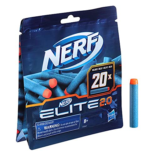 Nerf Elite 2.0 20er Dart Nachfüllpackung – enthält 20 Nerf Elite 2.0 Darts, kompatibel mit Allen Nerf Elite Blastern, für Nicht-endenden Spaß, für Junge und Mädchen von NERF