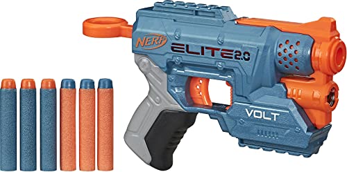 NERF E9952 Elite 2.0 Volt SD-1 Blaster, 6 Nerf Darts, Ziel Lichtstrahl, 2 Dart Aufbewahrung, 2 Tactical Rail Steckschienen, Mehrfarbig, Einheitsgröße von NERF