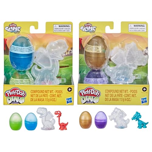 Play-Doh Slime Hydro Glitz Dino Crew Triceratops & Brontosaurus - Doppelpack von Hasbro