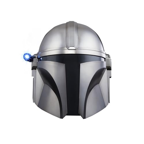 Star Wars Hasbro Wars The Black Series The Mandalorian elektronischer Premium Helm Rollenspielprodukt, Silber, One Size von Star Wars