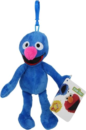 Sesamstraße, 15 cm – 20 cm, superweiches Plüschtier in Geschenkqualität (Grover mit Clip) von Hasbro