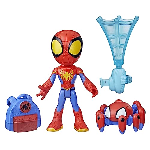 SPIDEY AND HIS AMAZING FRIENDS Marvel Web-Spinners Spidey Action-Figur mit Accessoires, drehbares Netz-Accessoire von Spidey and his Amazing Friends