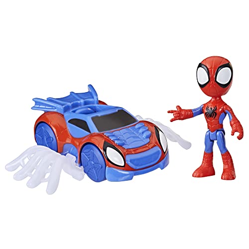 Spidey and his Amazing Friends Marvel Spidey Web-Flitzer Set, Spidey Action-Figur mit Fahrzeug und Accessoire, Spielzeug von Hasbro