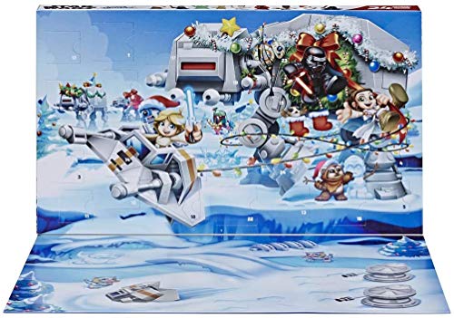 Star Wars Micro Force Adventskalender Winterkulisse, 24 Mini-Überraschungsfiguren zum Sammeln und 7 Exklusive Sticker von Star Wars