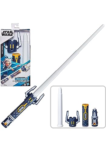 Star Wars Lightsaber Forge Ahsoka Tano ausfahrbares weißes Lichtschwert, anpassbares Rollenspielzeug für Kids ab 4 von Star Wars