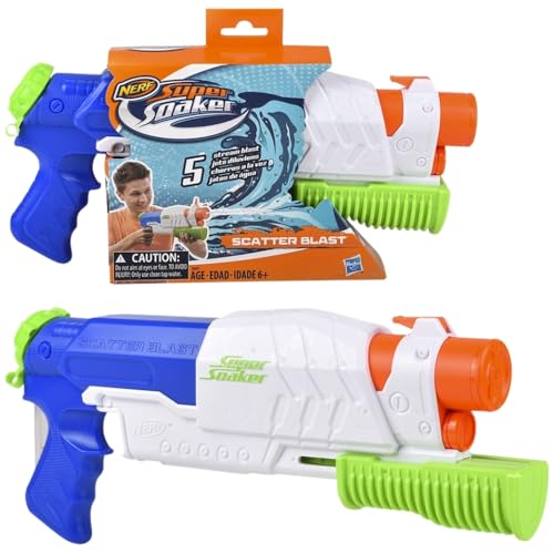 Super soaker Nerf Wasserpistole, Spielzeug scatterblast Blaster – 5 Stream Blast – Schießt 10 m weit von Hasbro