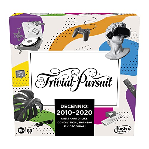 Hasbro Trivial Pursuit 2010-2020 - Brettspiel für Erwachsene und Jugendliche, Fragen und Antworten zur Volkskultur von 2 bis 6 Spielern (Kartenspiel, Hasbro Gaming), Part_B092ZXG72X, Mehrfarbig. von Trivial Pursuit