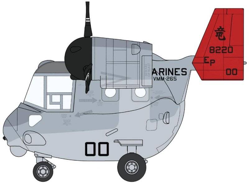 EGG PLANE MV22 Osprey von Hasegawa