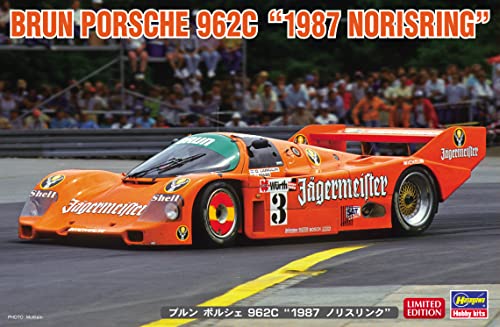 Hasegawa HA20557 1:24 Brun Porsche 962C 1987 Norising Modellbausatz, Geformte Farbe von Hasegawa